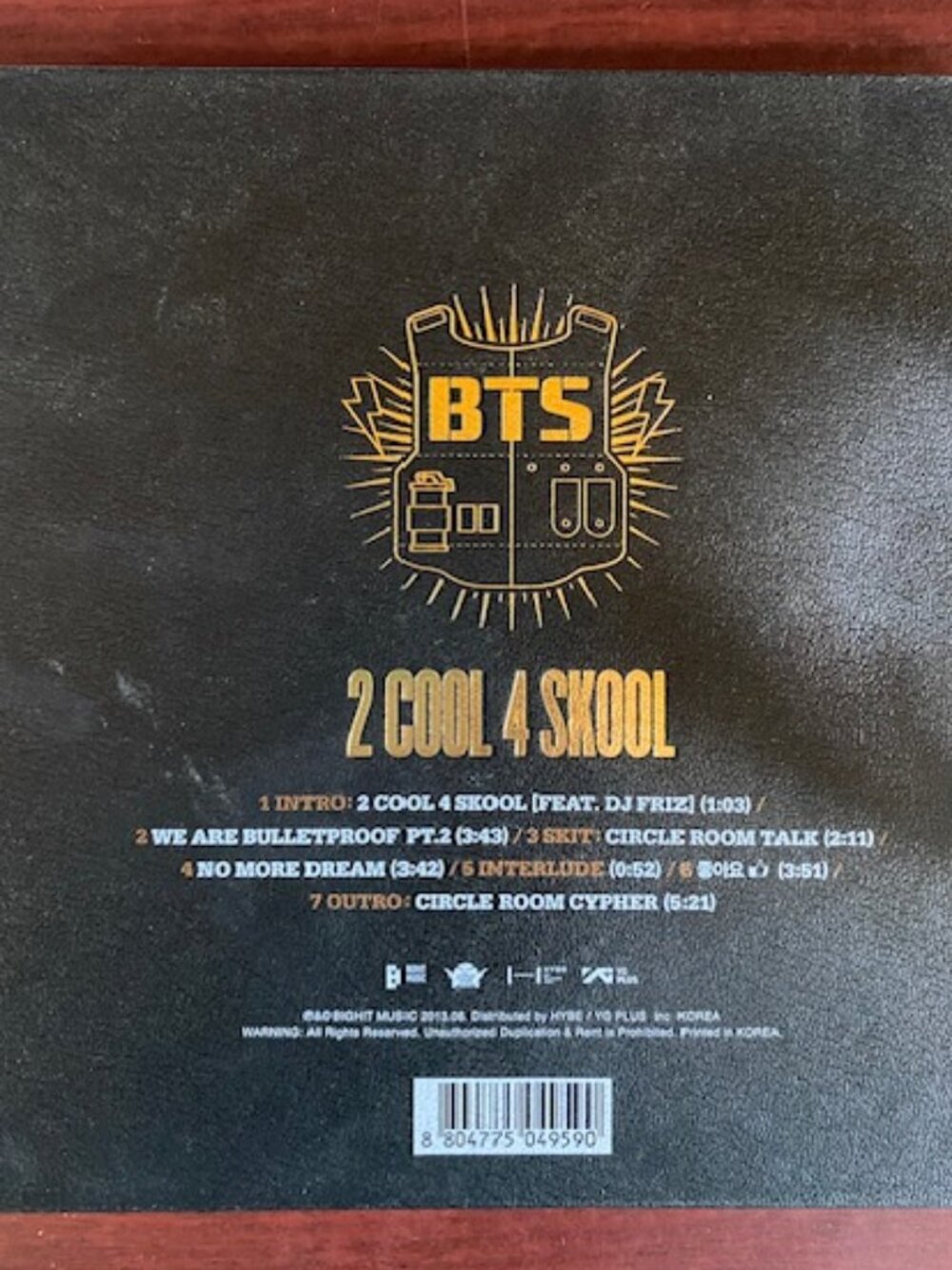 BTS 2 Cool 4 Skool (Incl. Booklet and Photocard) (CD, 2013) K-Pop Kop Debut